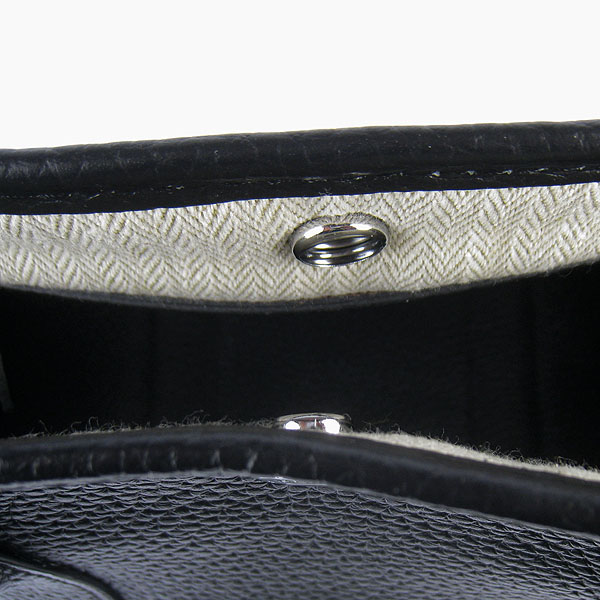 7A Hermes Garden Party Bag Black H2805 Replica